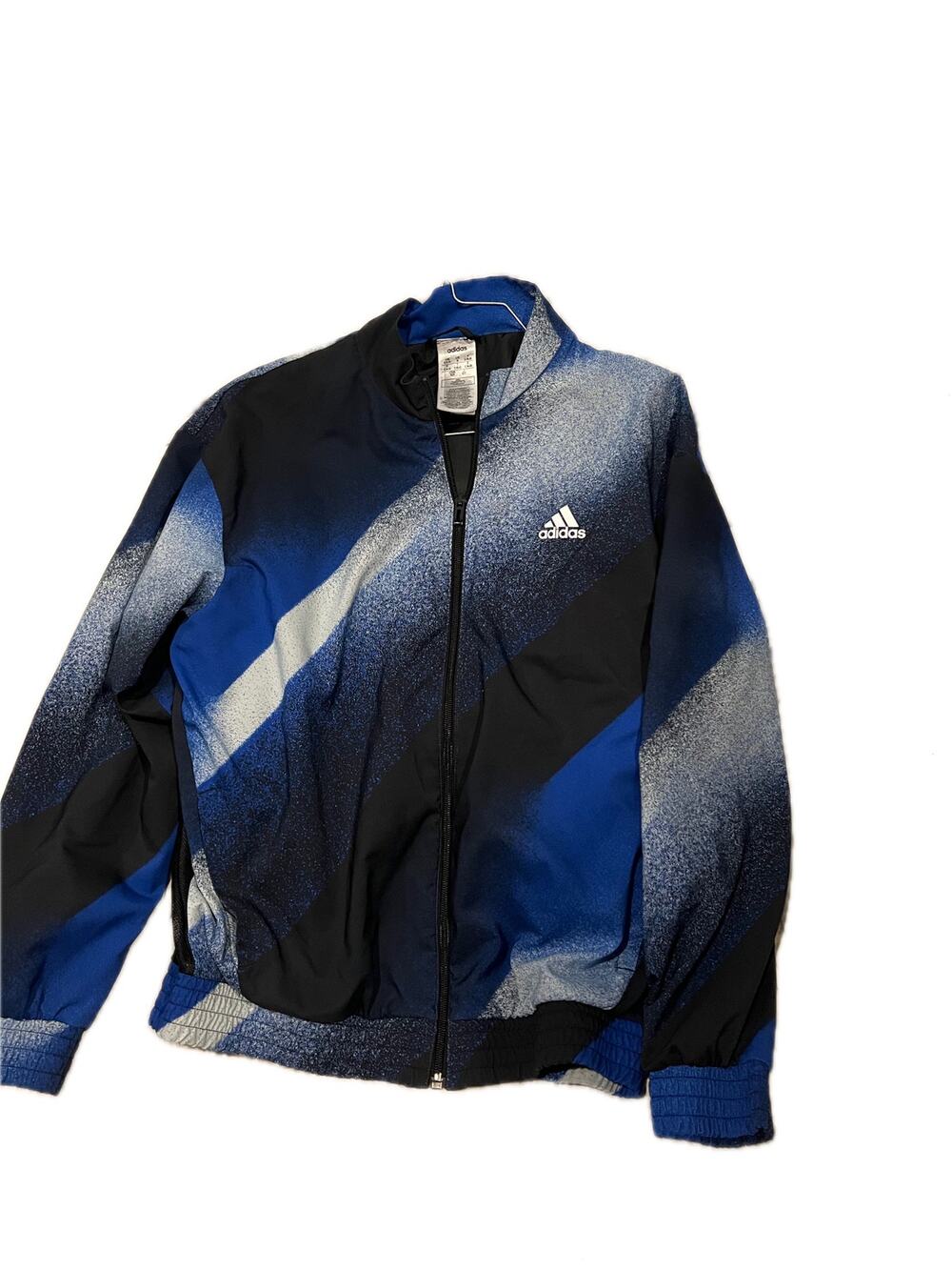 Adidas Zip Up Blue Shaded Windbreaker Womans Small